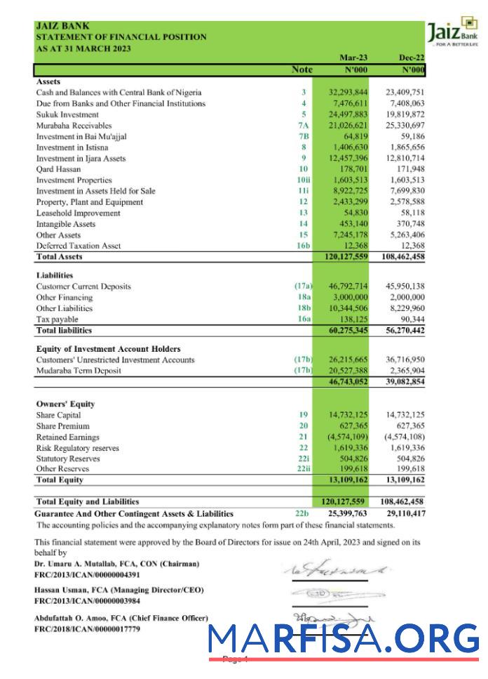 Blank Nigeria Jaiz bank statement excel template